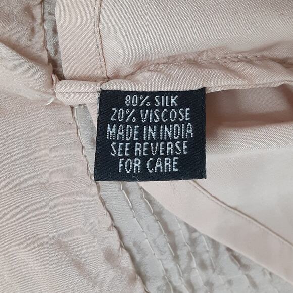 Karina Grimaldi Pink Beaded Mini Slip Dress Silk Cocktail Dress Womens L NWT - Picture 10 of 15